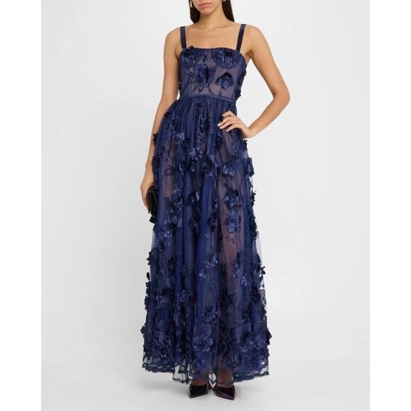 BRONX & BANCO Anastasia Navy Maxi Dress AUS 10/ us 6/M - Picture 5 of 15